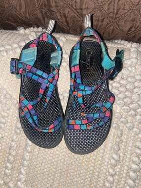 Chaco Kids ZX1 EcoTread Sandals Multicolor Geometric Webbing Size 13